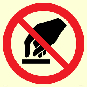 P010 Prohibition: Do not touch